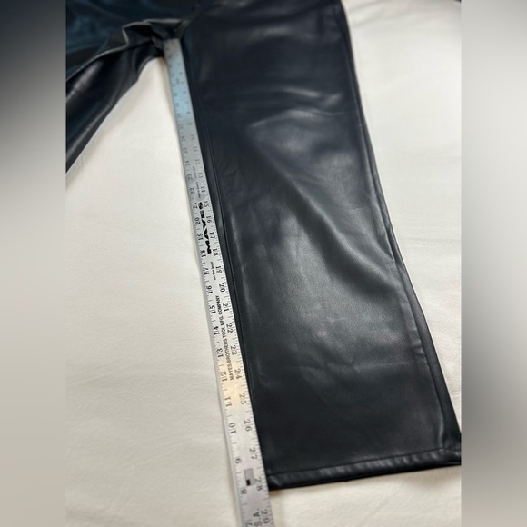 J Crew Women’s Faux Leather Straight-Leg Pant Full Length Black Size 18 (34) NWT - Picture 9 of 10